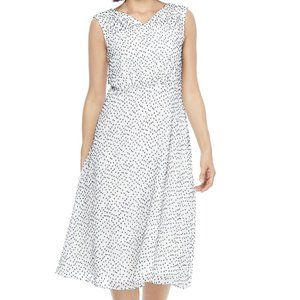 Maggy London White/Navy Leah Empire Waist Dress - 18W - NWT